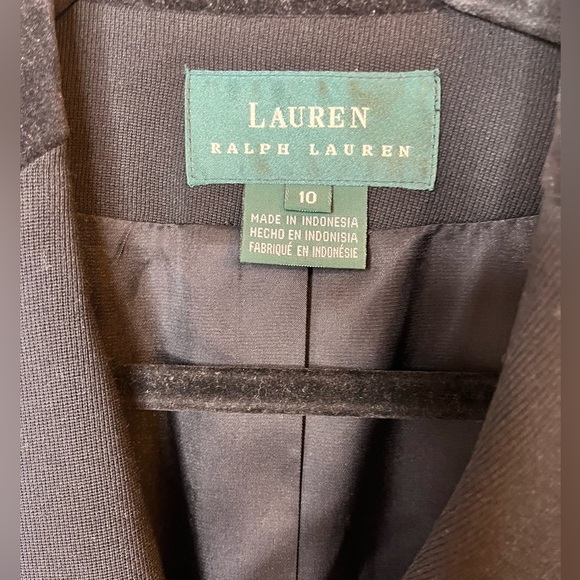 Lauren Ralph Lauren | NWT Black Wool Velvet Equestrian-style  Jacket | Size 10 - Picture 5 of 9